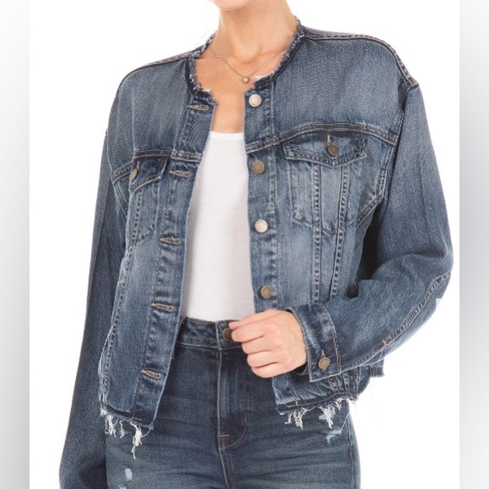 FIDELITY DENIM “The Undone” Jean Jacket. Color Rainfall Vintage. XS, S and M. - Picture 7 of 7